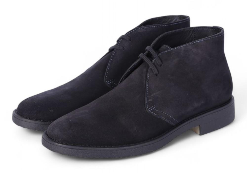 Polacco uomo suede blu Antica Cuoieria 