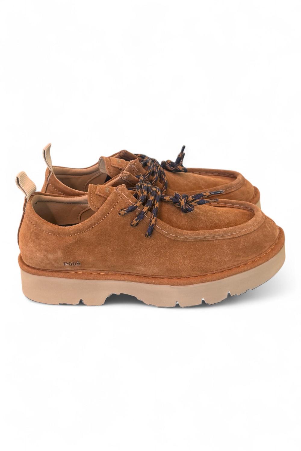 Allacciato uomo Panchic P009 ingegnere suede cognac 