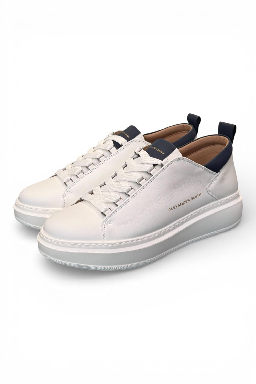 Sneaker Wembley man Alexander Smith white blu 