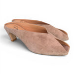 Ciabatta suede taupe tacco 60 Ranye 