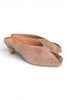 Ciabatta suede taupe tacco 60 Ranye