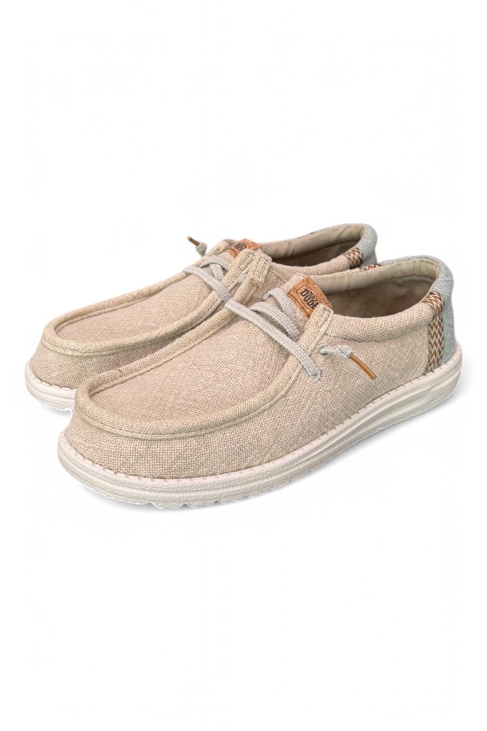 Sneaker uomo wally Juta stone beige Hey Dude<BR/> 