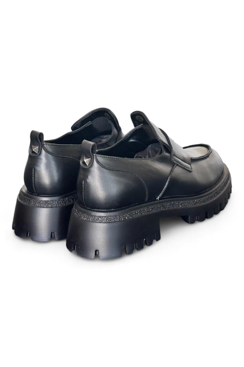 Mocassino donna nero tacco 40 Target<BR/> 