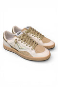 Sneaker donna 4B12 Play New D2003 bianca beige oro