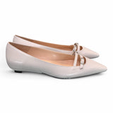 Ballerina cintino pelle sasso flat Les Autres<BR/> 