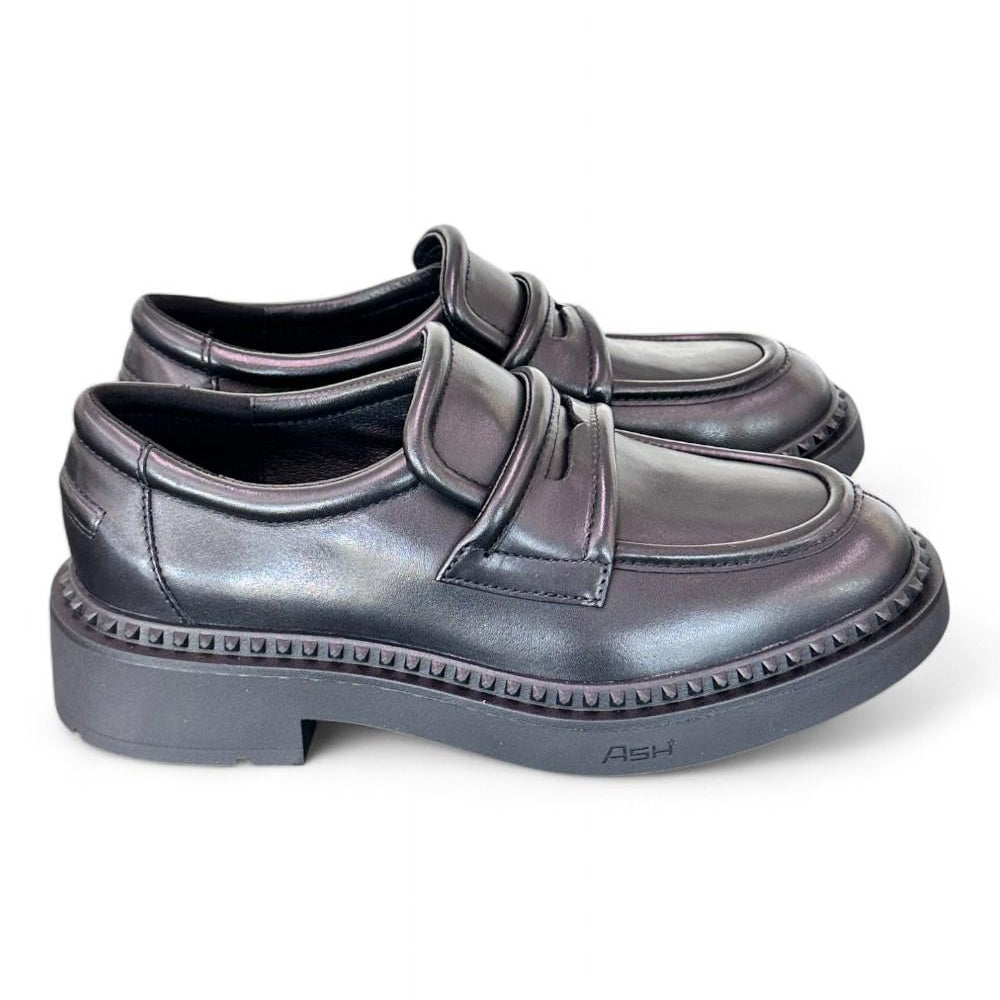 Mocassino Ash Miracle pelle nera<BR/> 