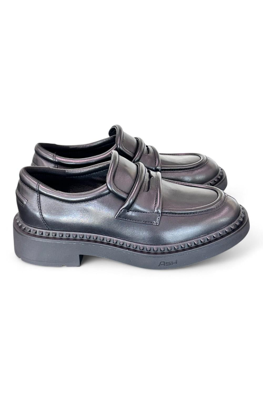 Mocassino Ash Miracle pelle nera<BR/> 