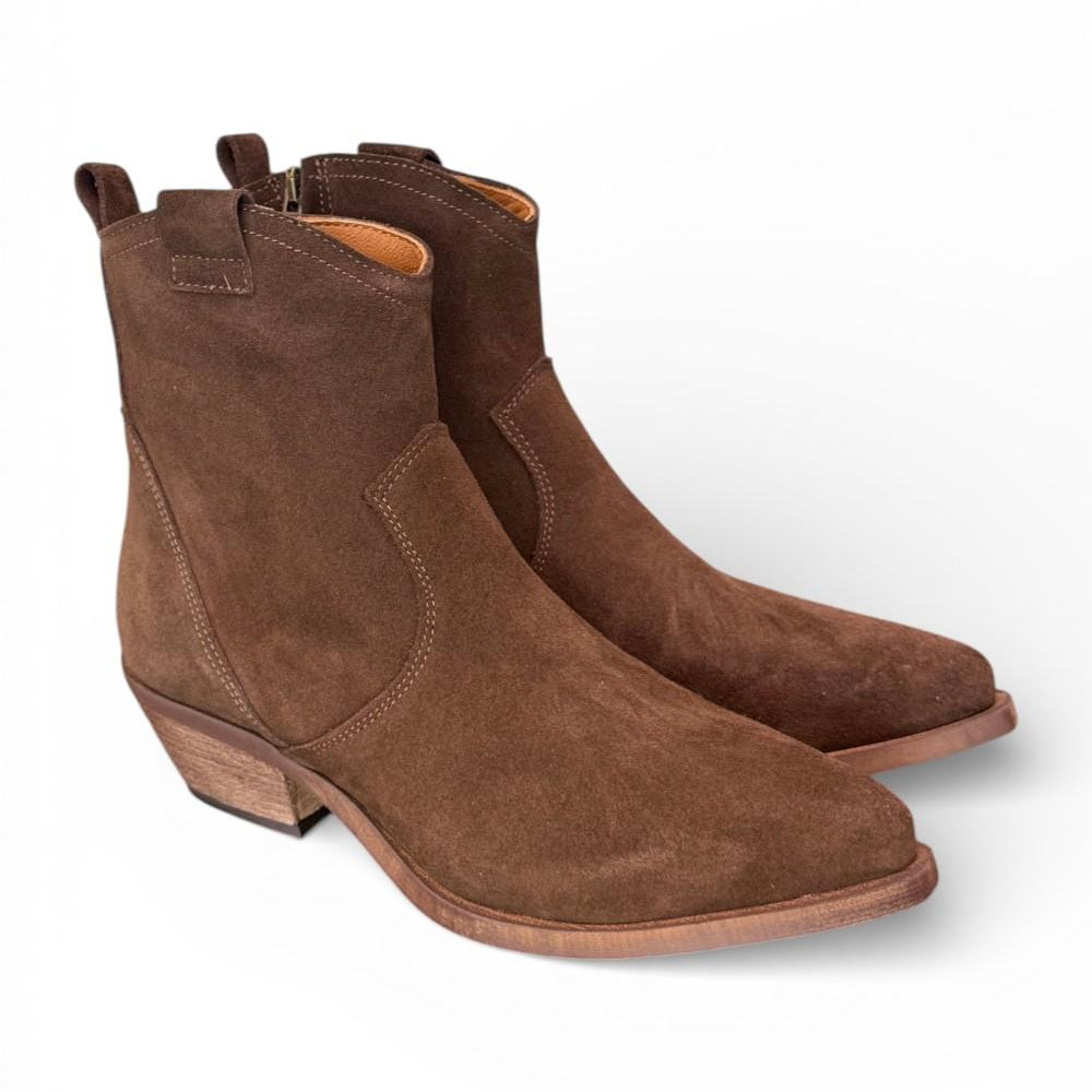 Stivaletto texano corto suede testa di moro Ranye<BR/> 