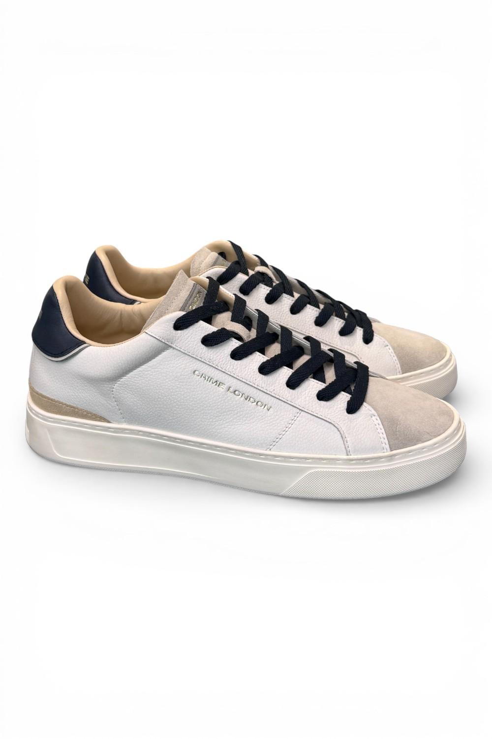 Sneaker bianca grigia blu Crime London 
