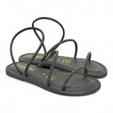 Sandalo strass nero Le Salentine 
