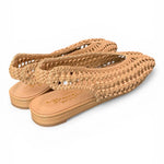 Slingback intrecciata camel Bianca Di 