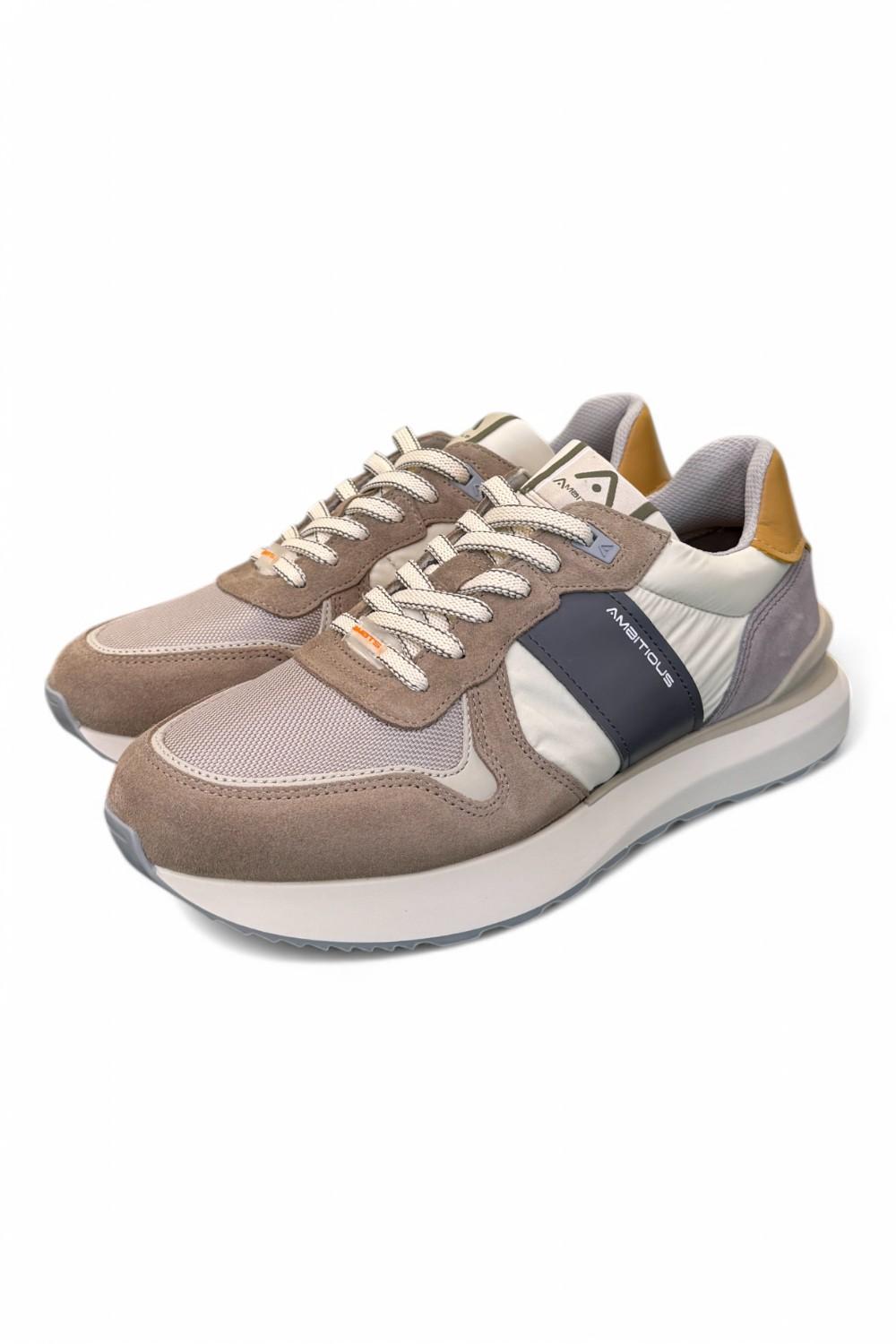 Sneaker running bianco beige Ambitious<BR/> 