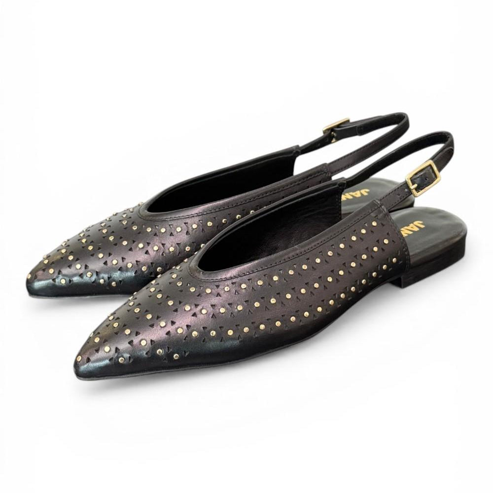 Slingback microborchie nera Janet<BR/> <BR/> 