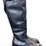 Stigale fibbia pelle nera suola gomma Mjus<BR/> 