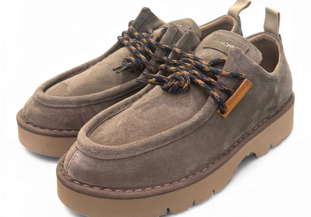 Allacciato uomo Panchic P009 ingegnere suede brown stone 