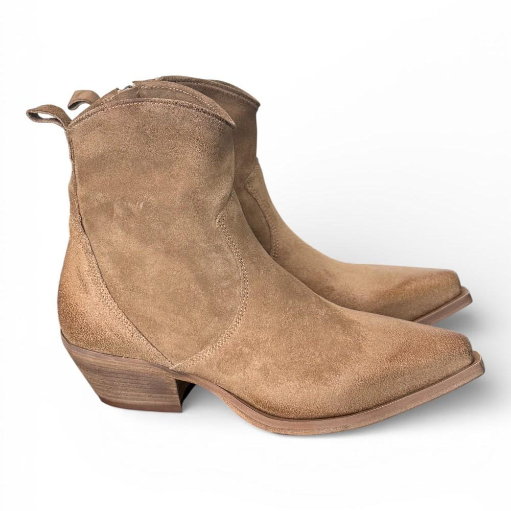 Stivaletto texano suede beige Metisse<BR/> 