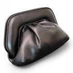Pochette chiusura scatto ecopelle black 
