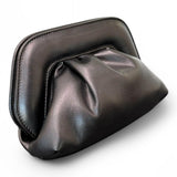 Pochette chiusura scatto ecopelle black 