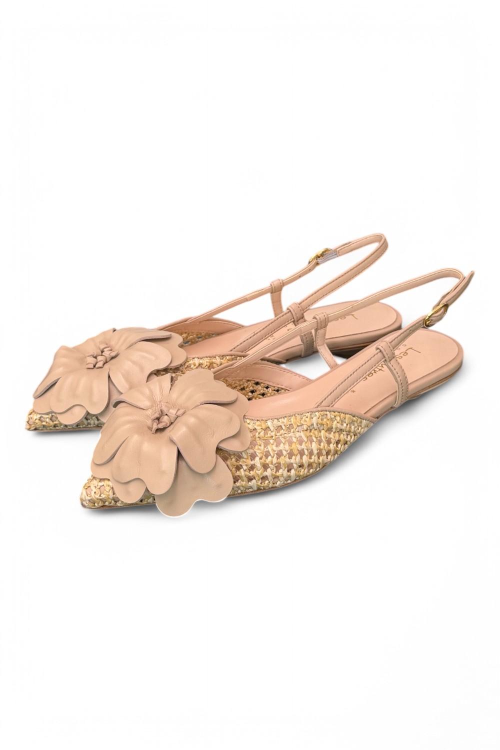 Slingback rete fiore canapa Les Autres<BR/> 