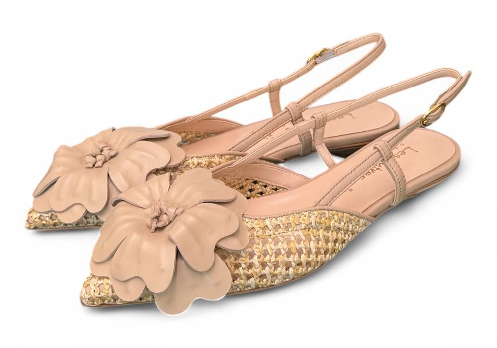 Slingback rete fiore canapa Les Autres<BR/> 