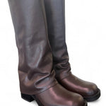Stivale biker ghetta pelle marrone Ranye <BR/> 