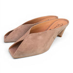 Ciabatta suede taupe tacco 60 Ranye 