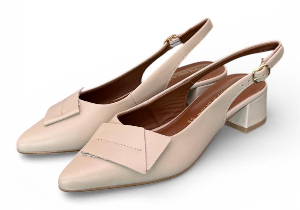Slingback pelle latte Francesco B 