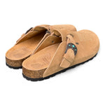 Sabot Tex ricami Taji by Lagoa suede nocciola 