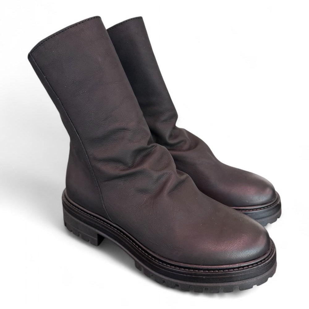 Stivaletto nabuk ingrassato nero Francesco B. 