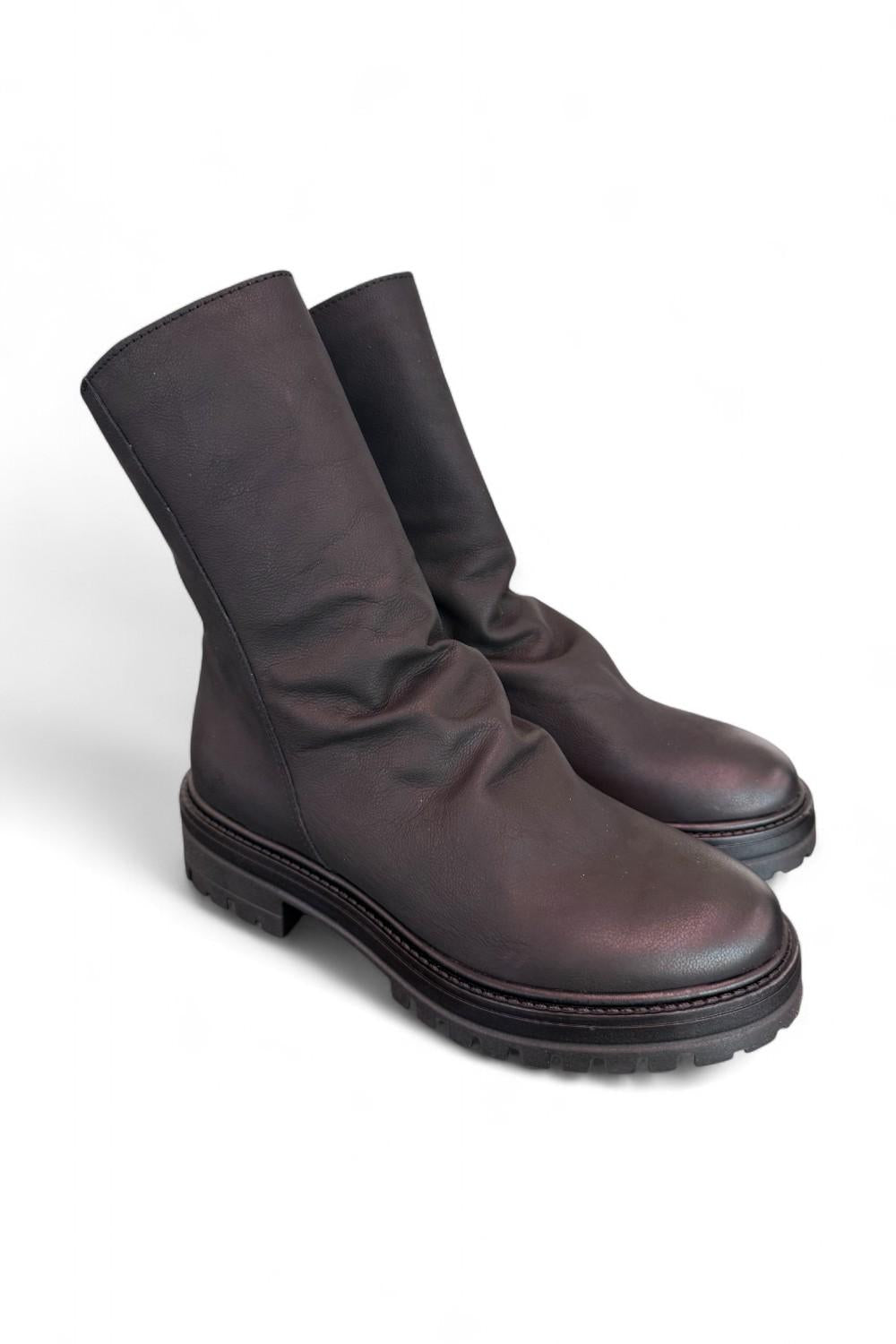 Stivaletto nabuk ingrassato nero Francesco B. 