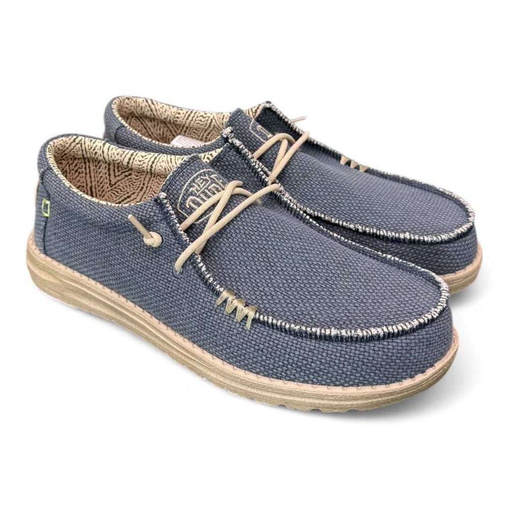 Sneaker uomo wally braided blu night Hey Dude 