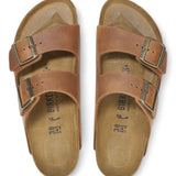 Ciabatta uomo Arizona 1028401 cognac oil leather Birkenstock 
