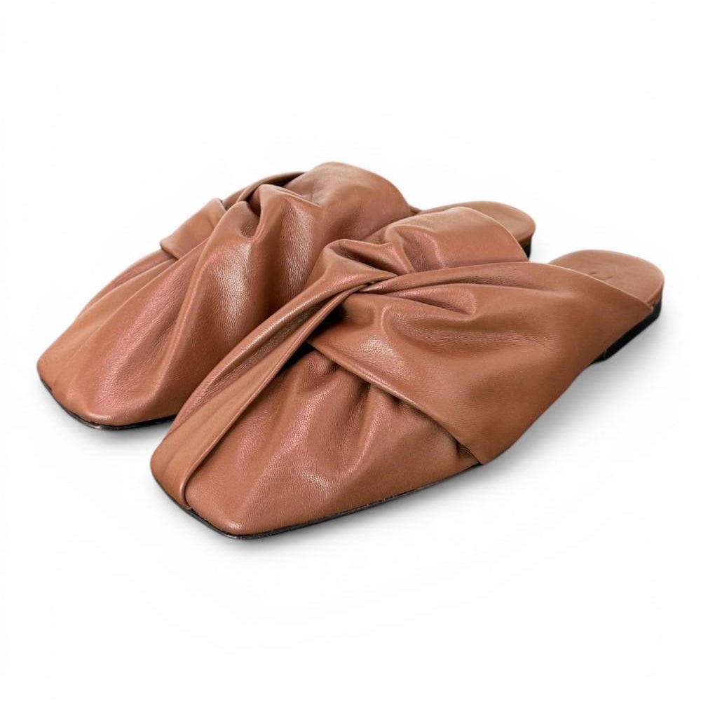 Sabot nodo pelle marrone JVAM<BR/> 