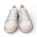Sneaker donna Belle 8158 Premiata bianca strass argento 