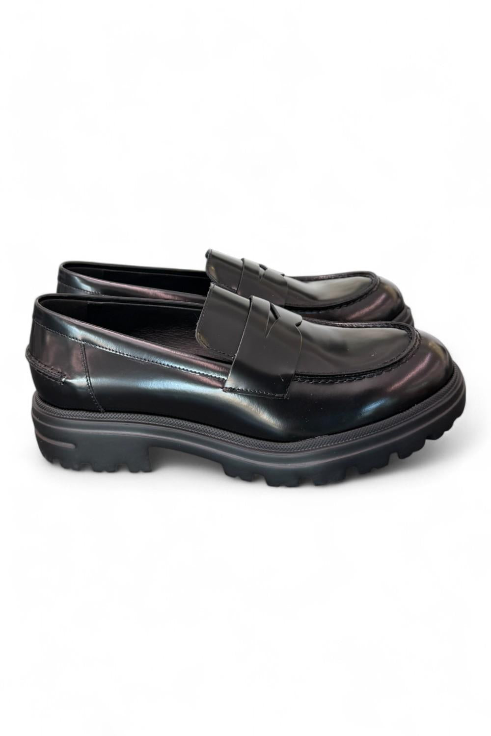 Mocassino spazzolato nero Uma Parker 