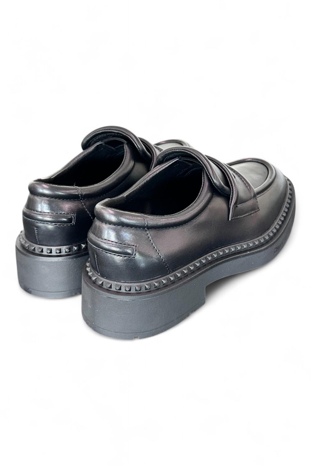 Mocassino Ash Miracle pelle nera<BR/> 