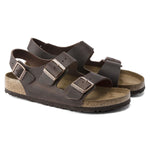 Sandalo Milano pelle Habana testa di moro Birkenstock 
