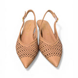 Slingback pelle laserata camel Bianca Di 