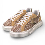 Sneaker donna Voile Blanche Lipari 1E53 tessuto beige platino 