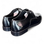 Scarpa allacciata liscia nera cerimonia Franco Fedele 