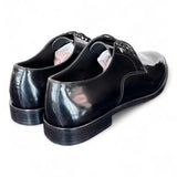 Scarpa allacciata liscia nera cerimonia Franco Fedele 