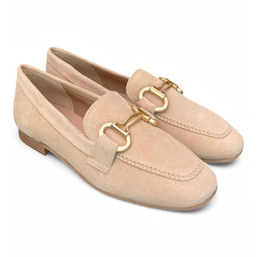 Mocassino accessorio suede beige Francesco B.<BR/> 