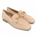 Mocassino accessorio suede beige Francesco B.<BR/> 