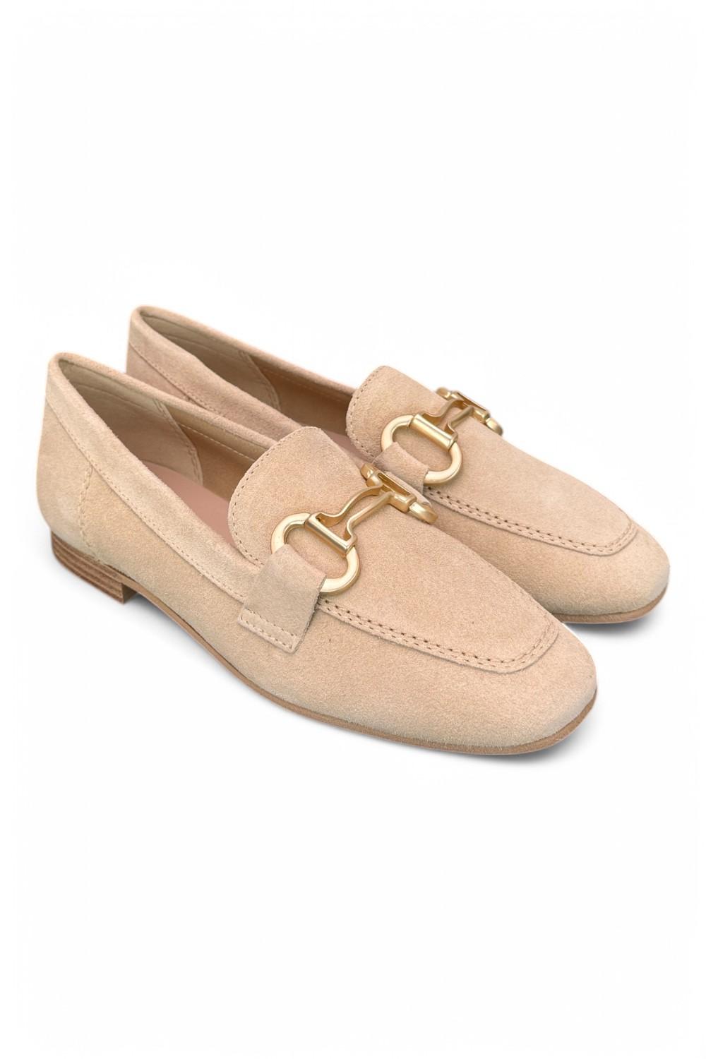 Mocassino accessorio suede beige Francesco B.<BR/> 
