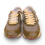 Sneaker uomo 4B12 Vintage Run verde grigio arancio 