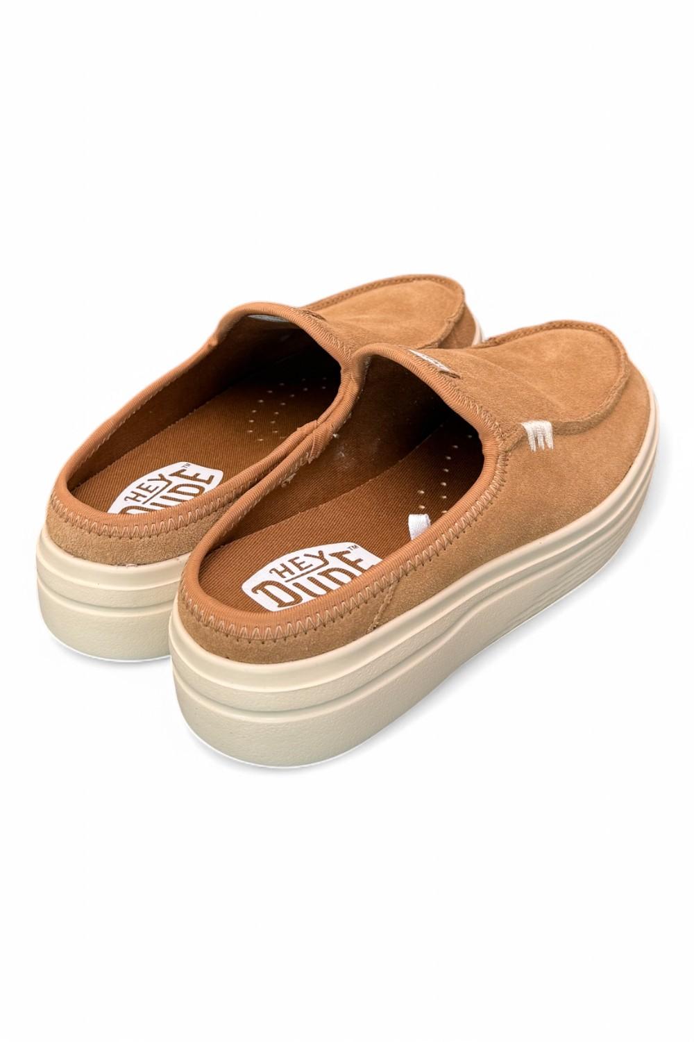 Sabot Hey Dude Austin Lift suede cuoio<BR/> 