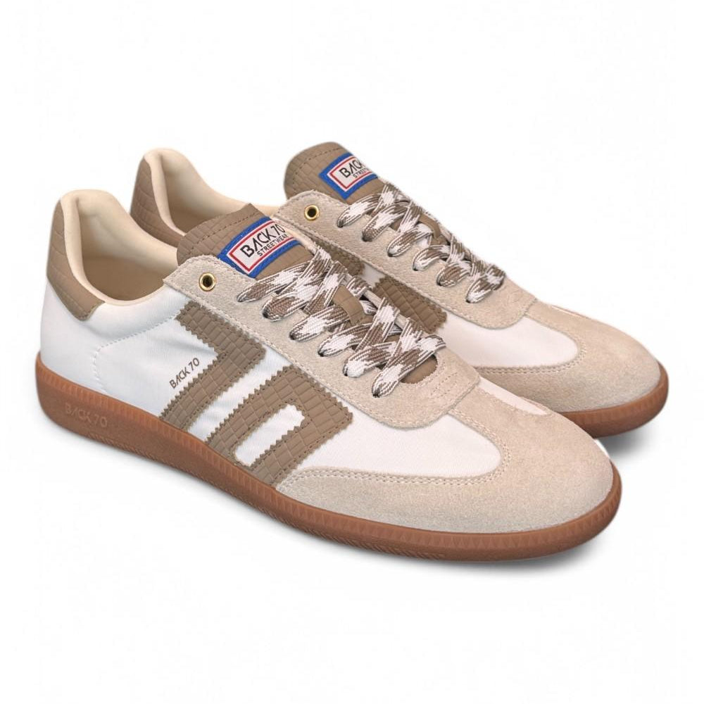 Sneaker uomo ghost bianca taupe Back 70<BR/> 
