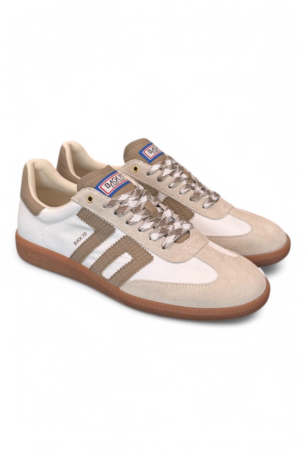 Sneaker uomo ghost bianca taupe Back 70<BR/> 