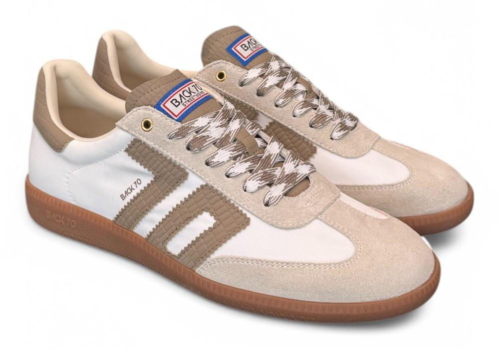 Sneaker uomo ghost bianca taupe Back 70<BR/> 
