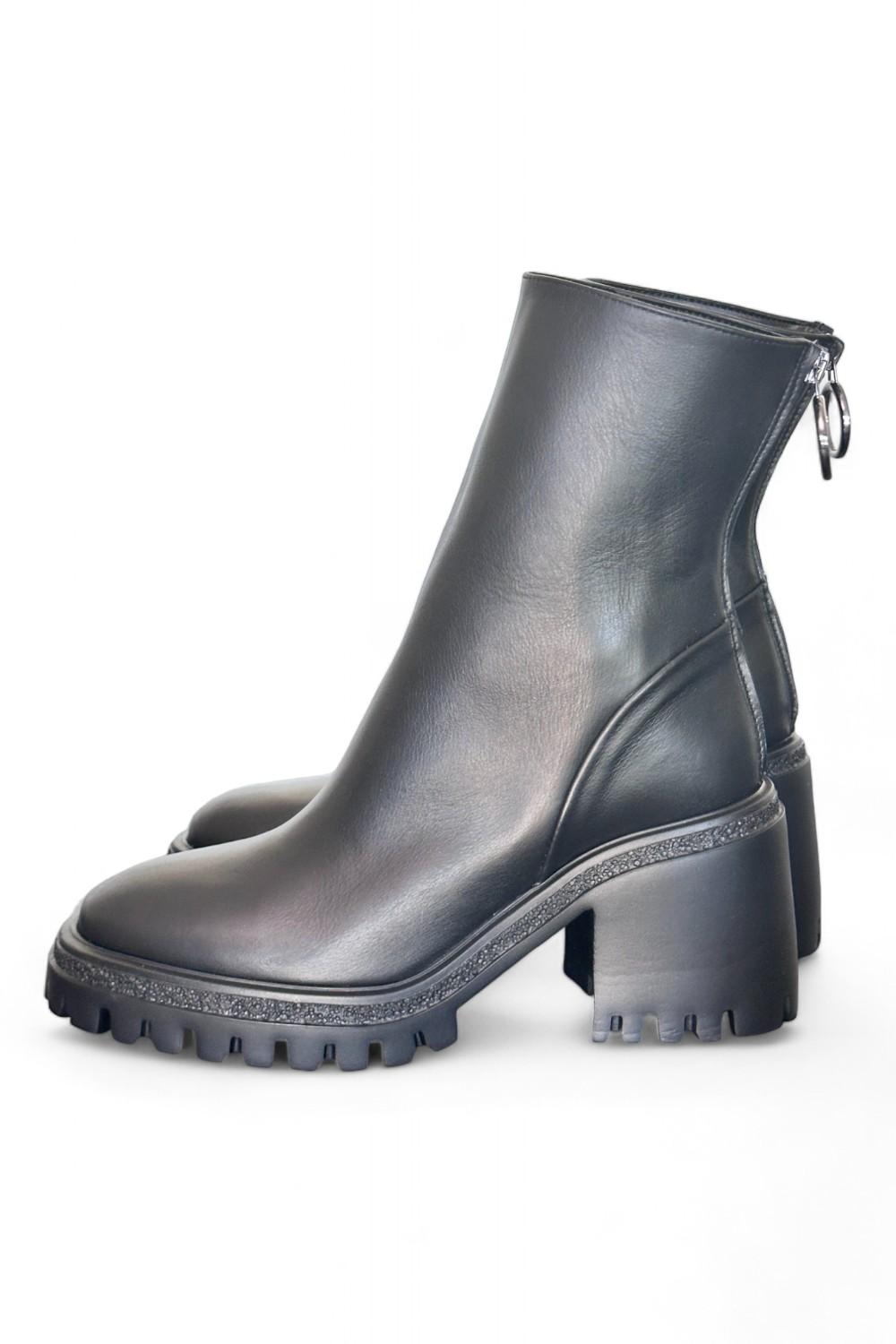 Stivaletto donna nero zip tacco 60 Target<BR/> 